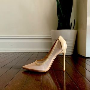 Steve Madden neutral mesh front heels